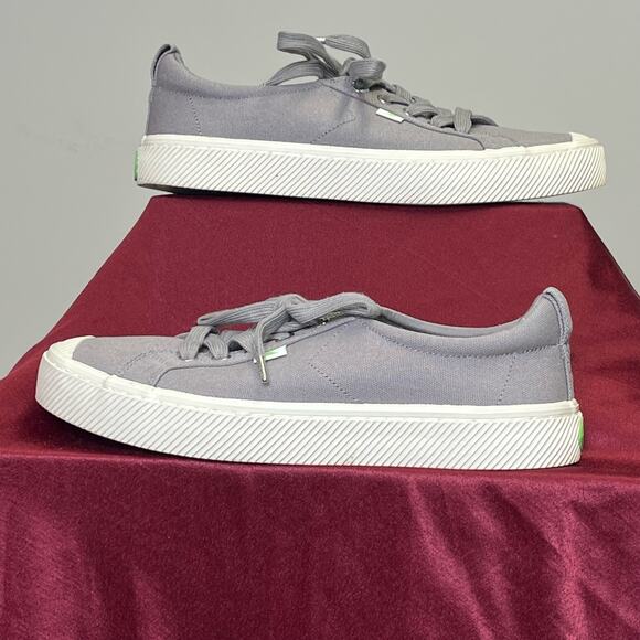 Cariuma OCA Low Grey Canvas Sustainable Organic Vegan Shoes 8.5 - Picture 2 of 9